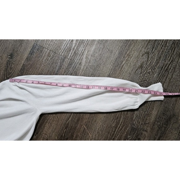 CeCe Women's Size XS Pullover Long-sleeve Knit  Neck Tie Sweater - Picture 8 of 11